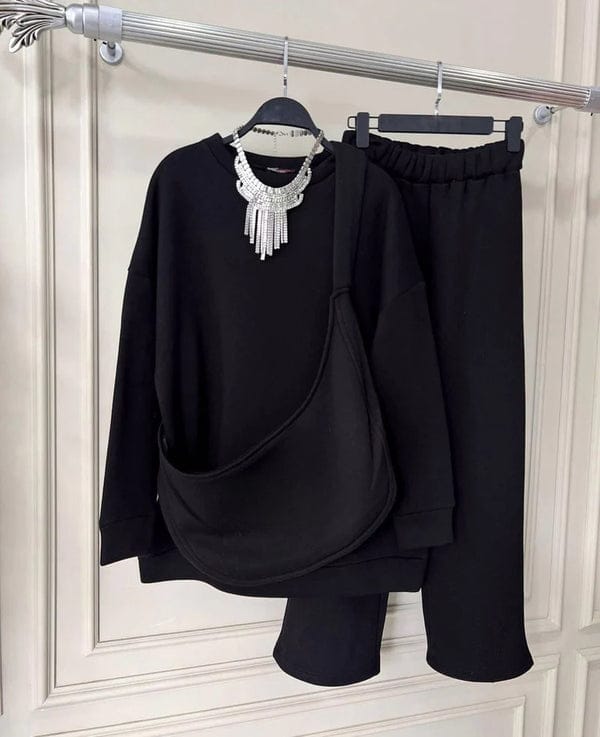 Carryall Winter Fleece Co Ords Set SweatShirt + Trouser + Bag