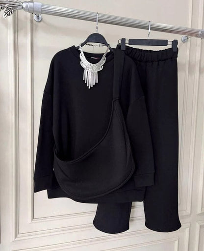 Carryall Winter Fleece Co Ords Set SweatShirt + Trouser + Bag