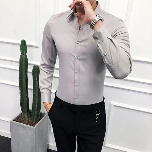 Men's Premium Light Grey Formal Shirt