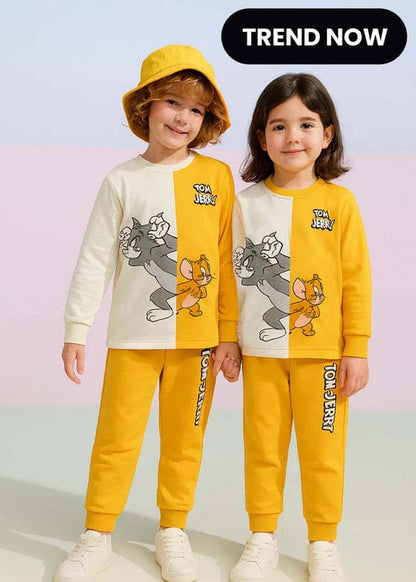 Fleece Fabric Tom & Jerry Printed Suit ( Each )