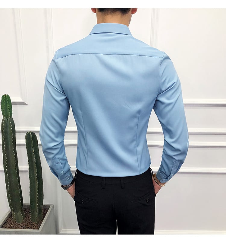Men's Premium Light Blue Formal Dress Shirt