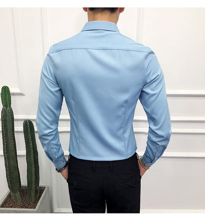 Men's Premium Light Blue Formal Dress Shirt
